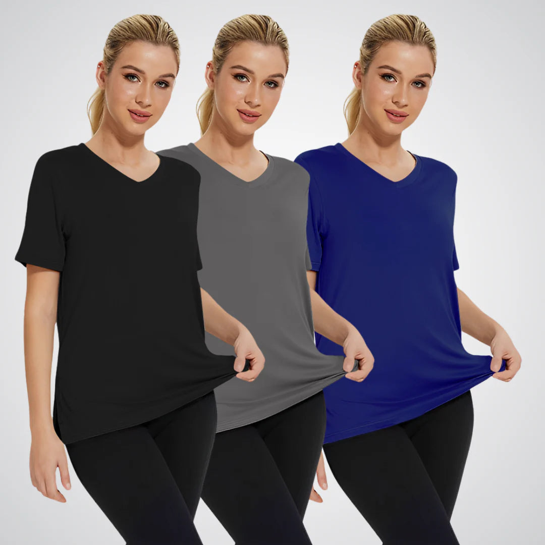 SELENA™ – Casual T-shirt met losse pasvorm (Set van 3)