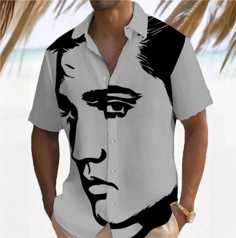 Monoface™ - Overhemd met Print in Vakantiestijl