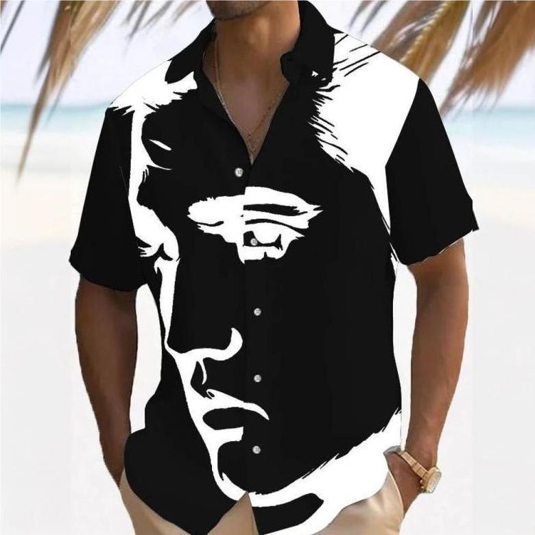 Monoface™ - Overhemd met Print in Vakantiestijl