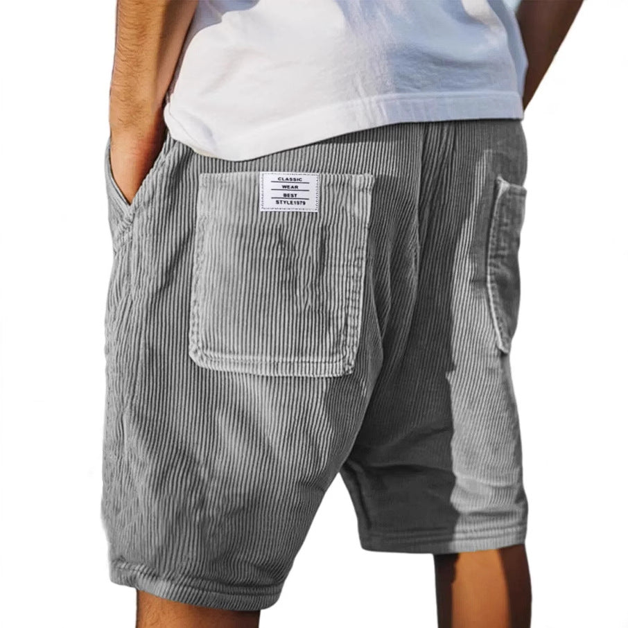 Henry Stijlvolle Ribfluwelen Korte Broek