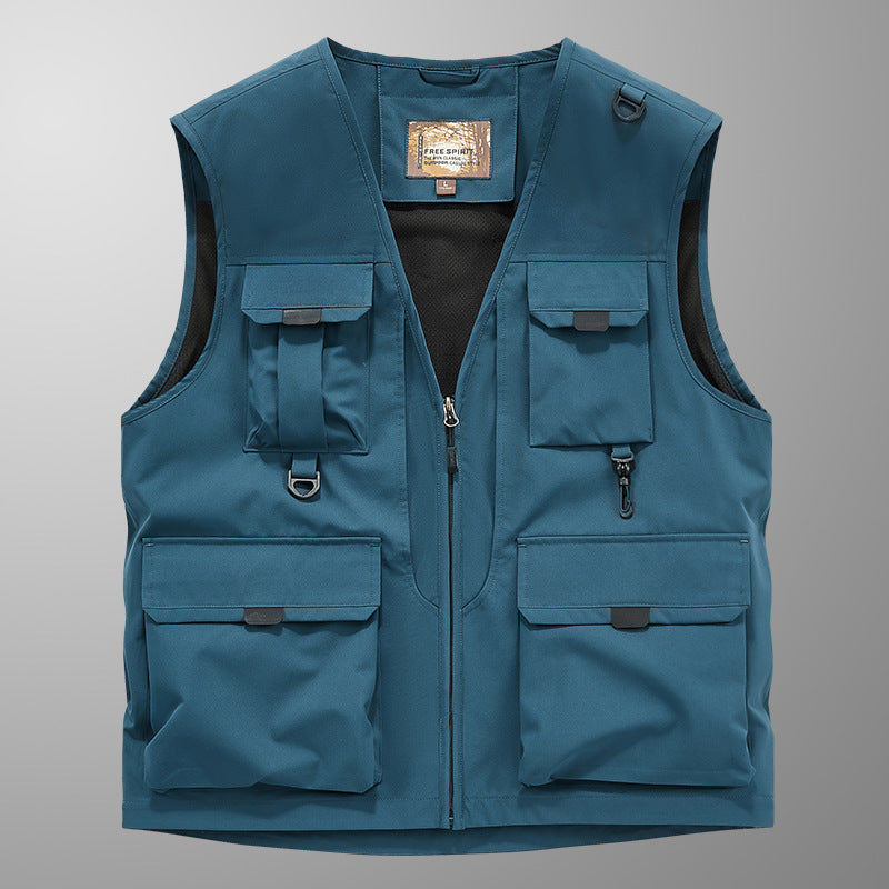 Mose - Ademend Cargo Vest met Meerdere Zakken