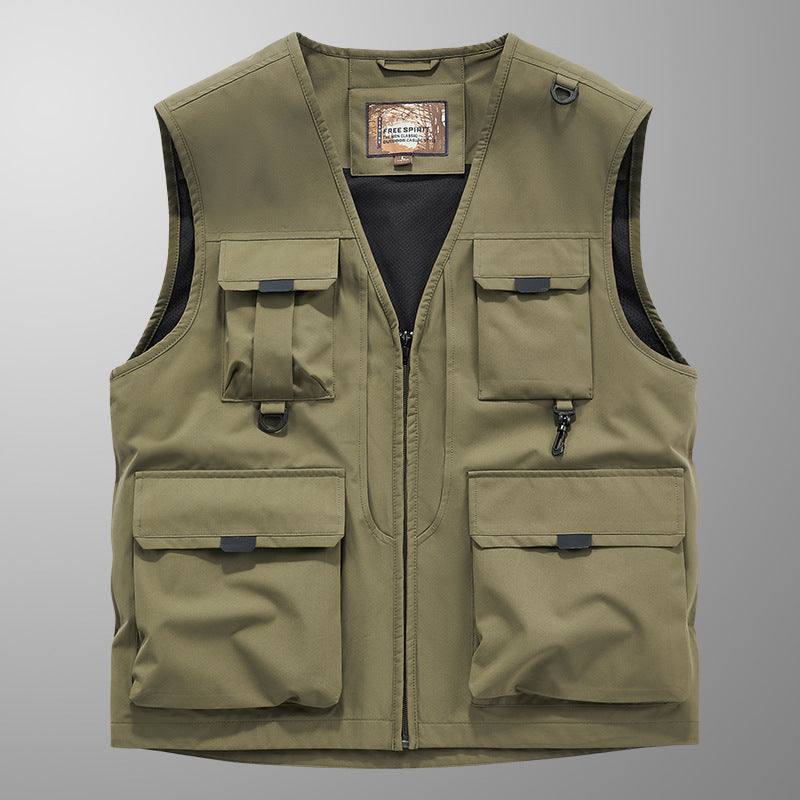Mose - Ademend Cargo Vest met Meerdere Zakken