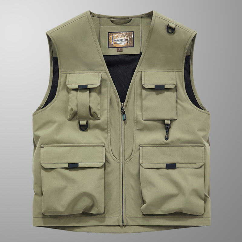 Mose - Ademend Cargo Vest met Meerdere Zakken