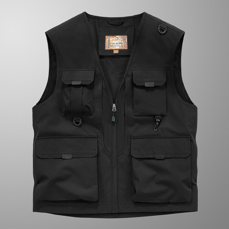 Mose - Ademend Cargo Vest met Meerdere Zakken