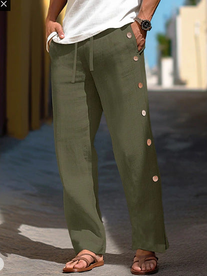 Anton - Katoenen broek met elastische taille