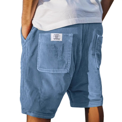 Henry Stijlvolle Ribfluwelen Korte Broek