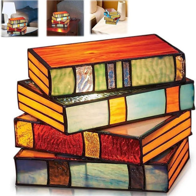Handgemaakte stapelbare boekenlamp