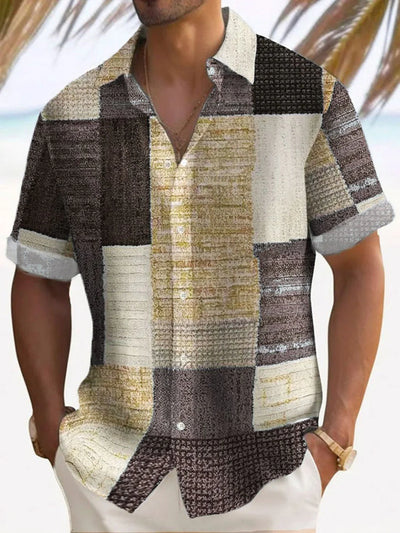 Aaron™ | Luchtig Patchwork Overhemd