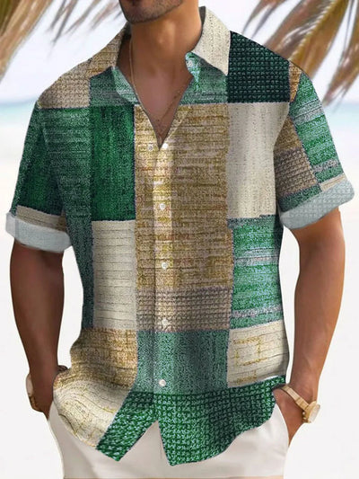 Aaron™ | Luchtig Patchwork Overhemd