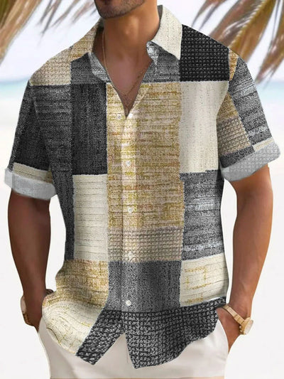 Aaron™ | Luchtig Patchwork Overhemd