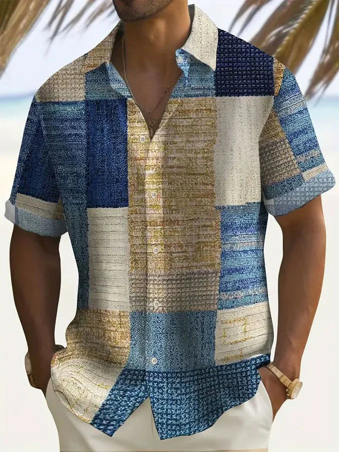 Aaron™ | Luchtig Patchwork Overhemd