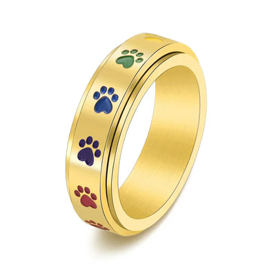 SPINNENDE STRESS VERMINDERENDE POOT RING