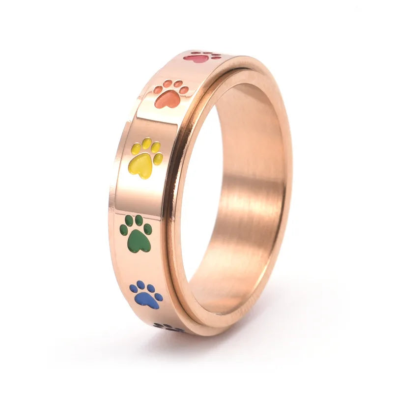 SPINNENDE STRESS VERMINDERENDE POOT RING