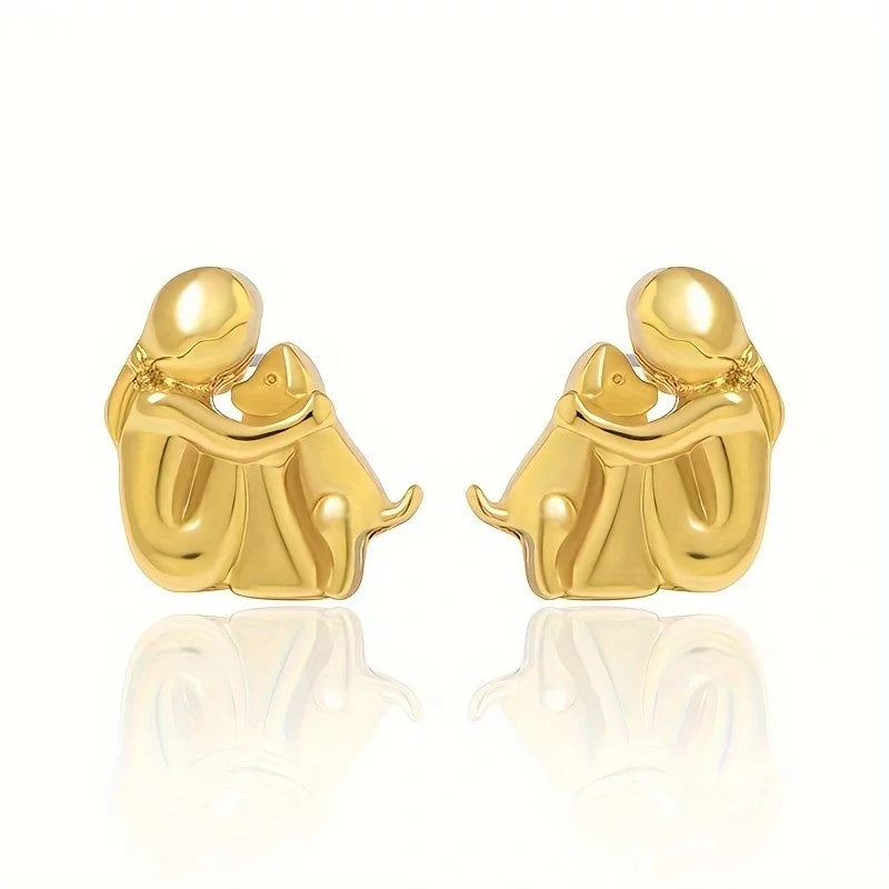 ZILVER EN GOUD TWEEKLEURIGE KNUFFEL OORBELLEN