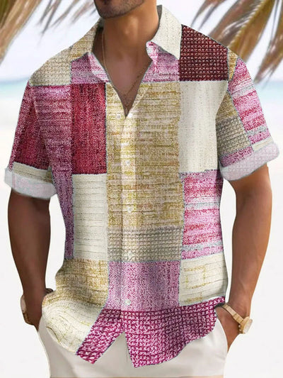 Aaron™ | Luchtig Patchwork Overhemd