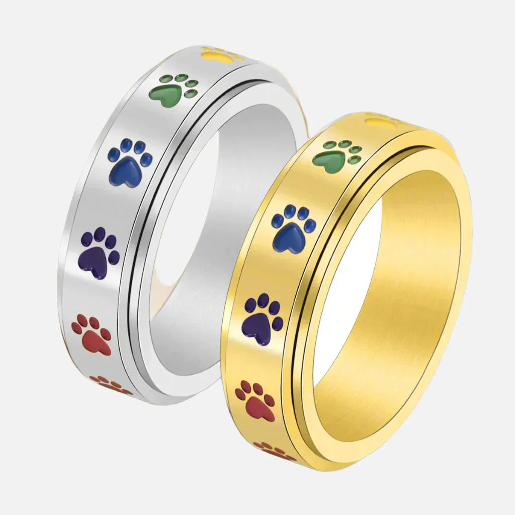 SPINNENDE STRESS VERMINDERENDE POOT RING