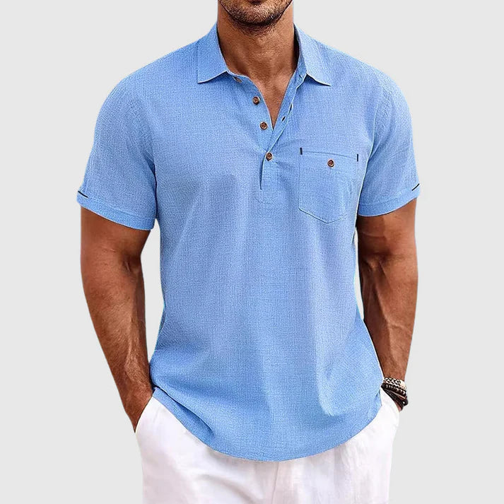 Theodore Willow Linnen Poloshirt