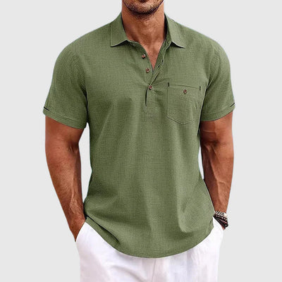 Theodore Willow Linnen Poloshirt