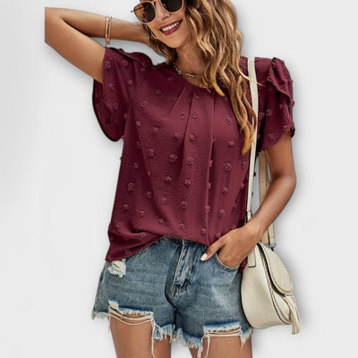 De perfecte polkadotblouse