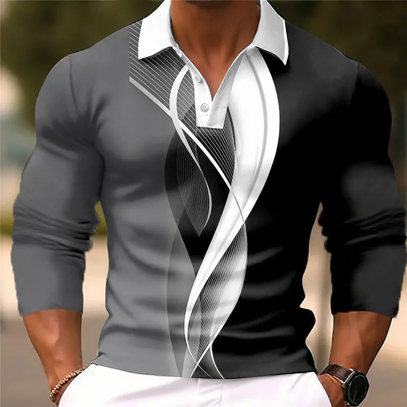 Heren Geometrisch Poloshirt
