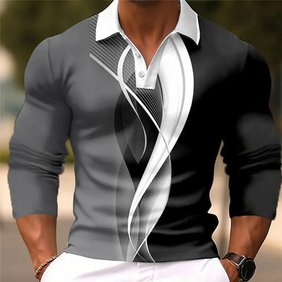 Heren Geometrisch Poloshirt