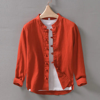 Timo - Mode Retro Stijl Overhemd met Knopen