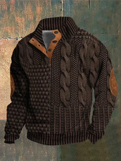 Shaun | Gemusterter Strickpullover