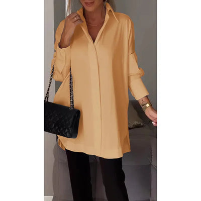 Nina - Elegante Overhemdtop met Lange Mouwen