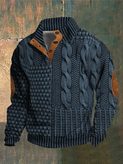 Shaun | Gemusterter Strickpullover