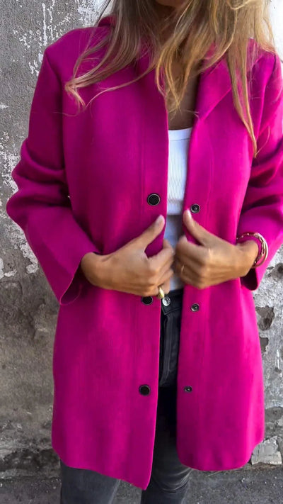Selena - Casual enkelrijig jack met capuchon