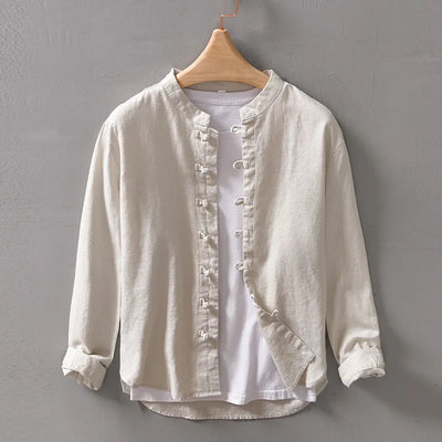 Timo - Mode Retro Stijl Overhemd met Knopen