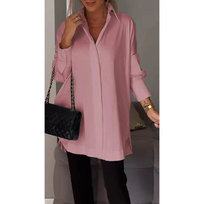 Nina - Elegante Overhemdtop met Lange Mouwen