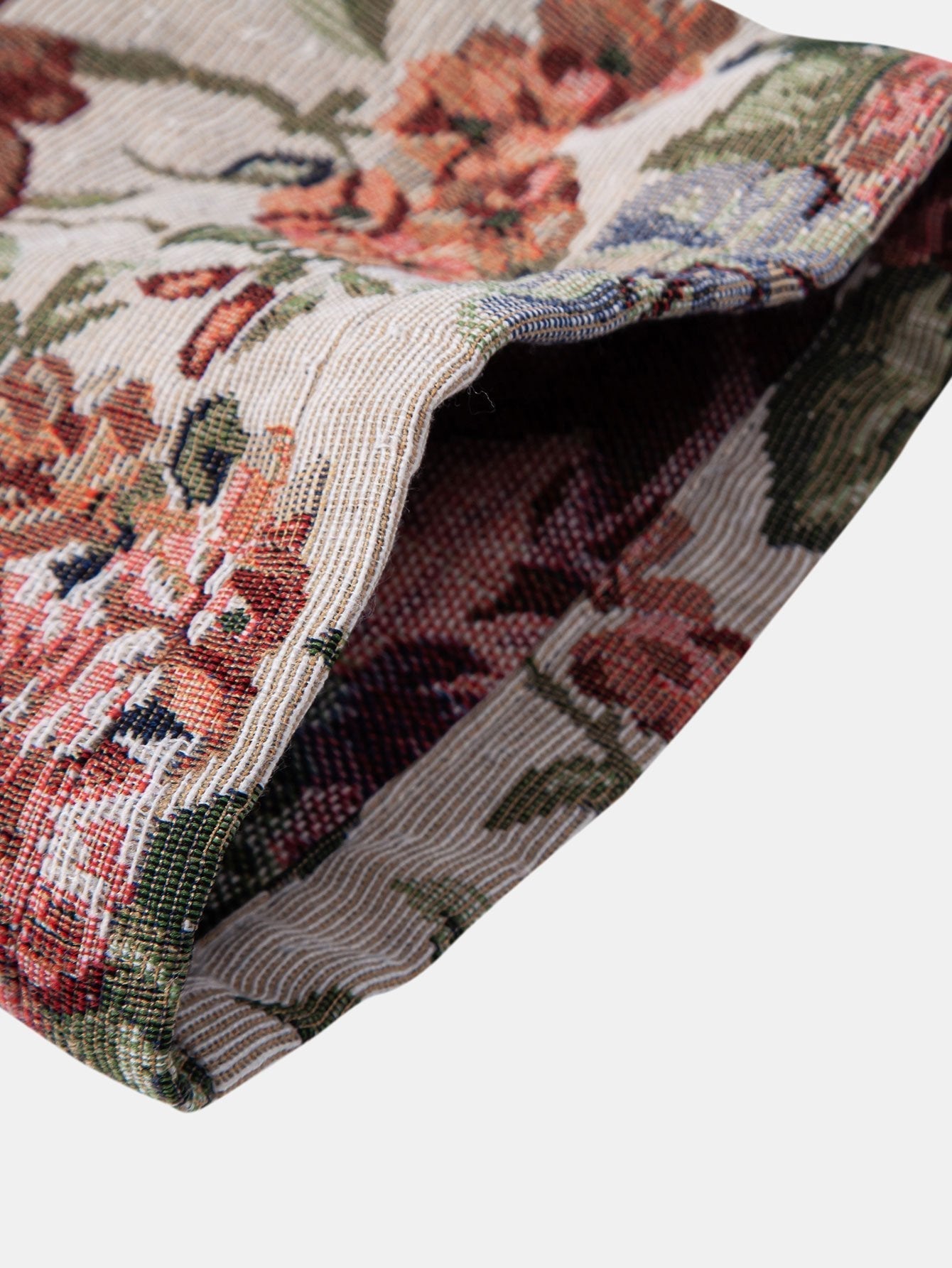 Set met bloemenjacquard