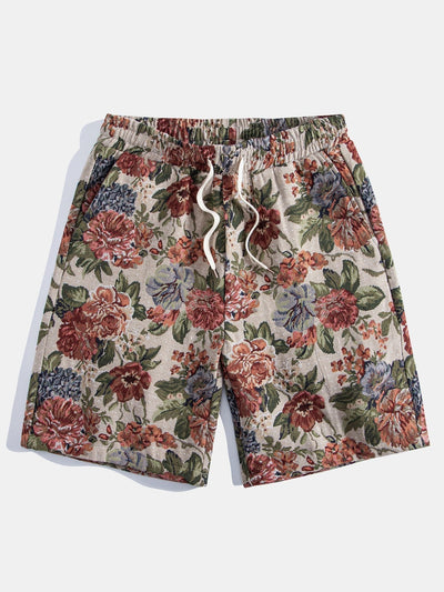 Set met bloemenjacquard