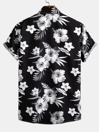 Set met tropische bloemenprint