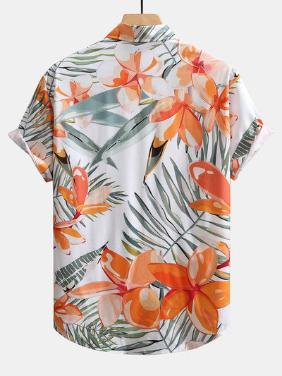 Set met bloemenplantenprint