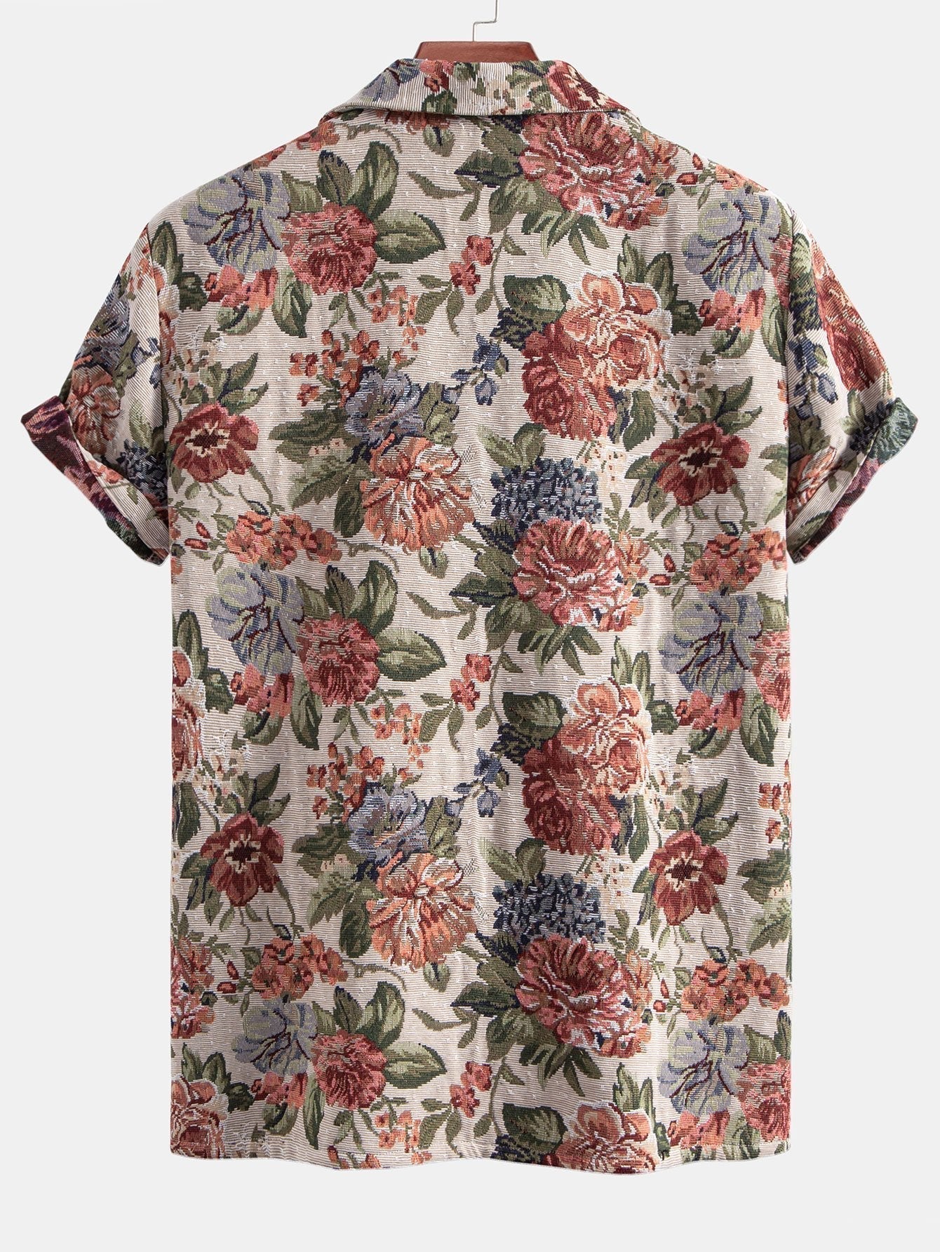Set met bloemenjacquard