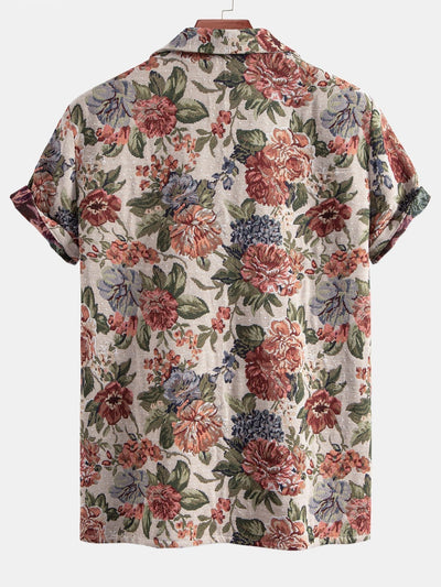 Set met bloemenjacquard