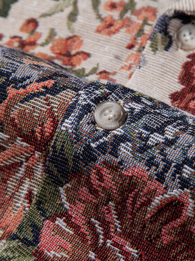 Set met bloemenjacquard