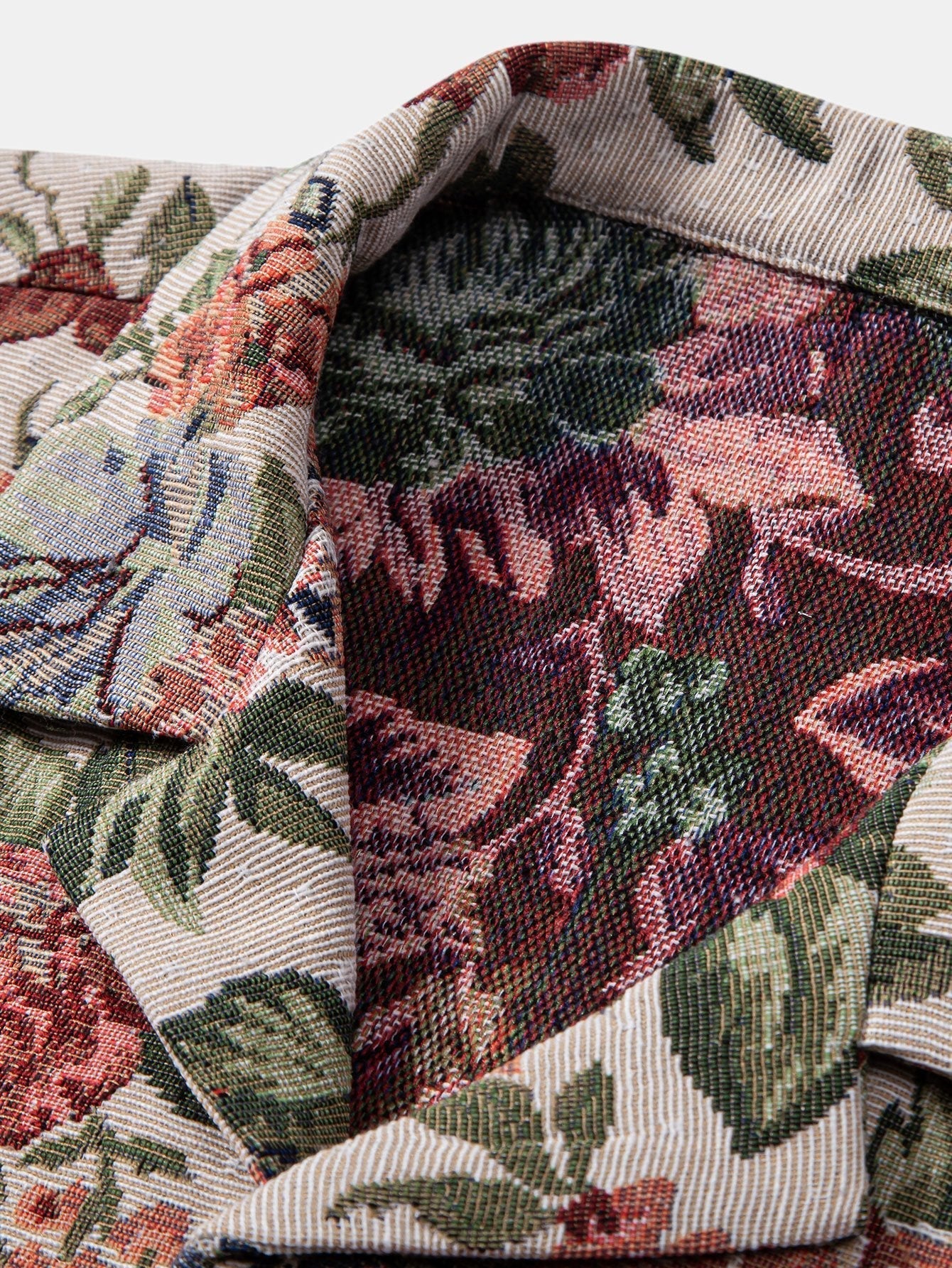Set met bloemenjacquard