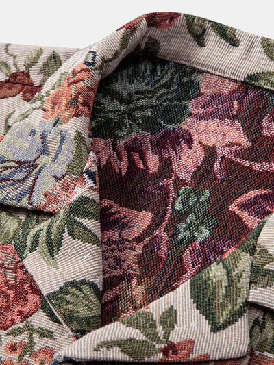 Set met bloemenjacquard