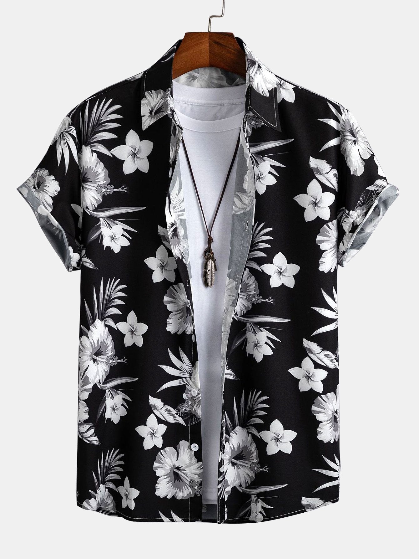 Set met tropische bloemenprint