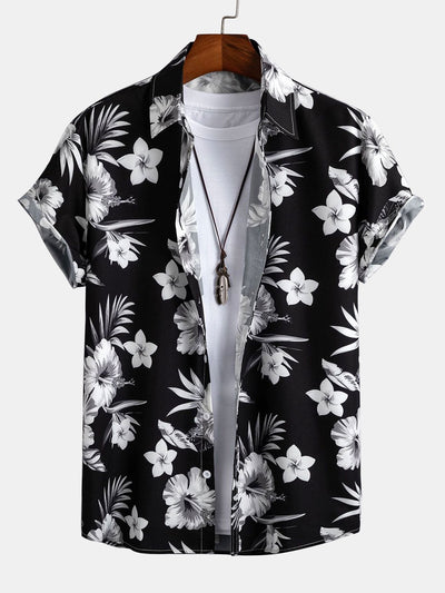 Set met tropische bloemenprint