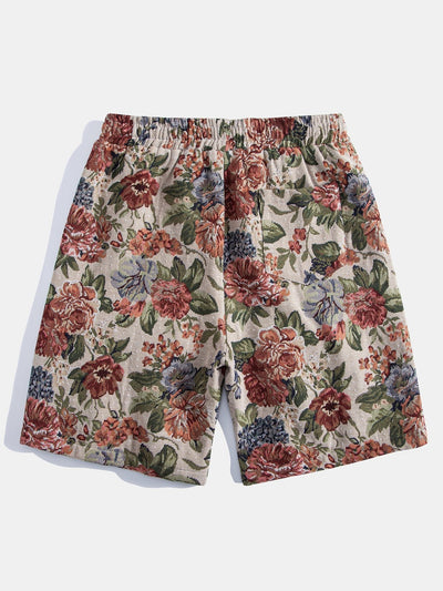Set met bloemenjacquard