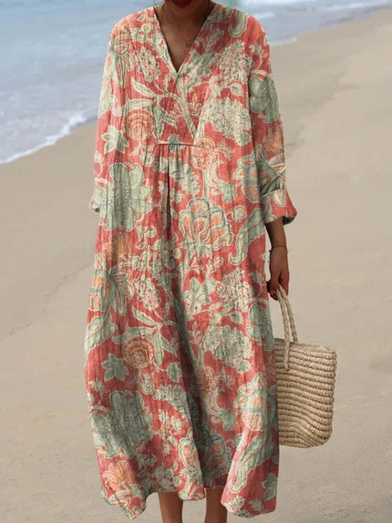 Flora | Coral Bloom jurk